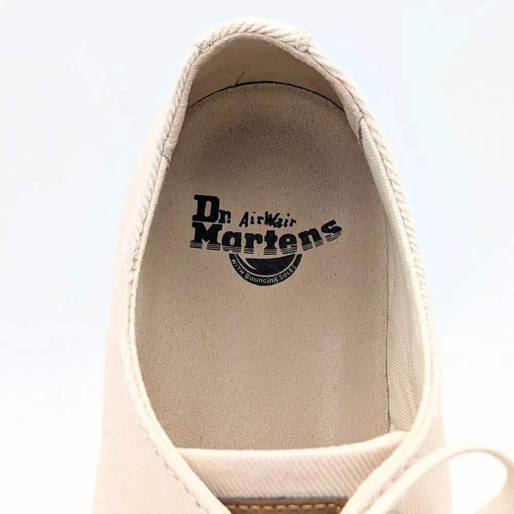 Dr. Martens Delray Twill Canvas Oxfords Sand 3 Eye Shoes M 10 W 11 EU 43 Cruise